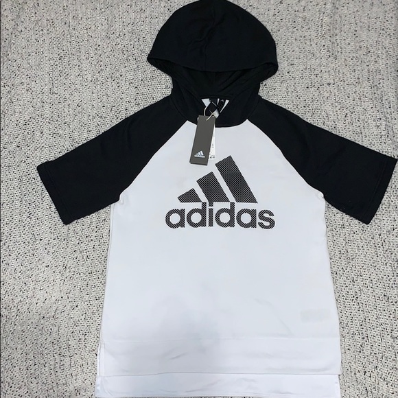New adidas short sleeve hoodie S - Picture 1 of 2